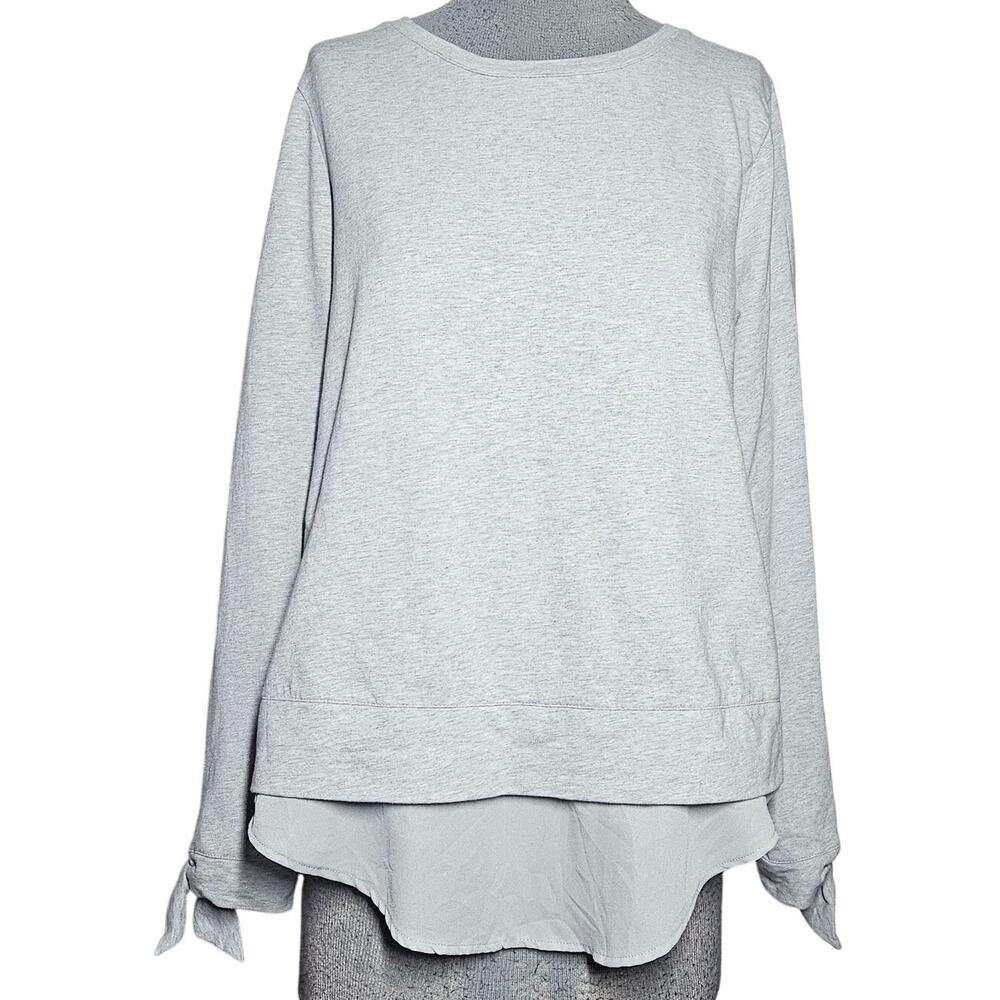 Kaari Blue Gray Pullover Cotton Blend Size Medium
